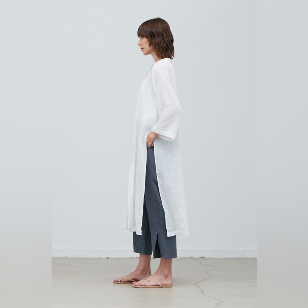 NWT @The KingKouture White Cotton Gauze Kimono Small